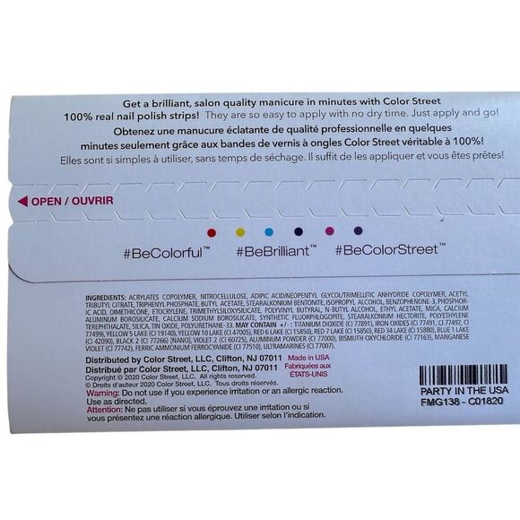 Color Street "Party in the USA" Glitter Nail Polish Strips 16ct Multicolor - Picture 3 of 3